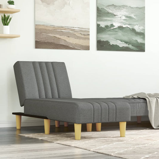 Chaise Longue Stof Donkergrijs - Design Meubelz