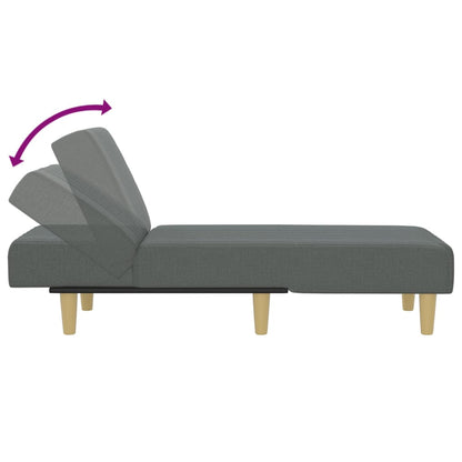 Chaise Longue Stof Donkergrijs - Design Meubelz