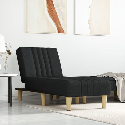 Chaise Longue Stof Zwart - Design Meubelz