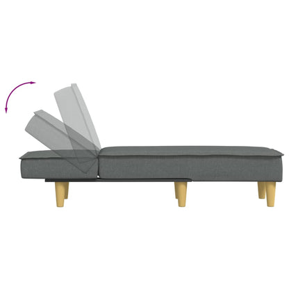 Chaise Longue Stof Donkergrijs - Design Meubelz