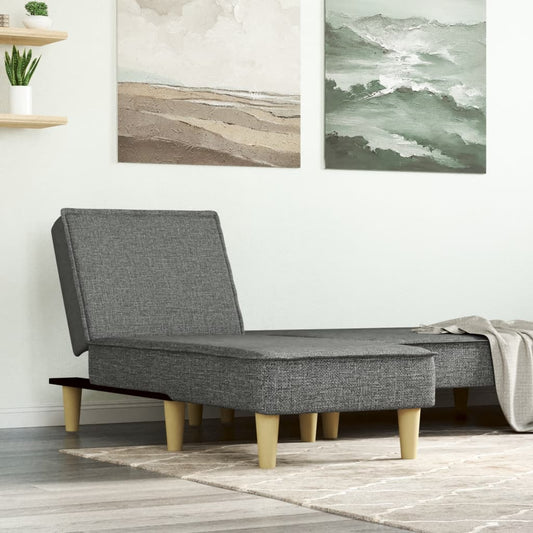 Chaise Longue Stof Donkergrijs - Design Meubelz