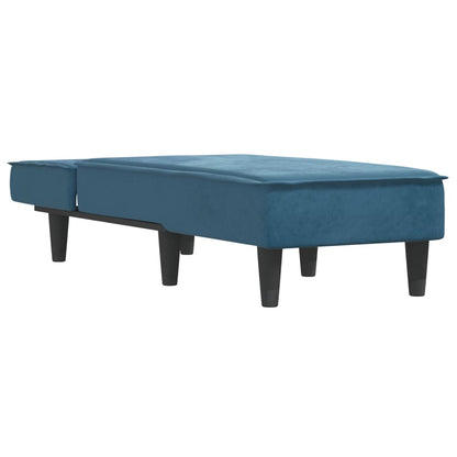 Chaise Longue Fluweel Blauw - Design Meubelz