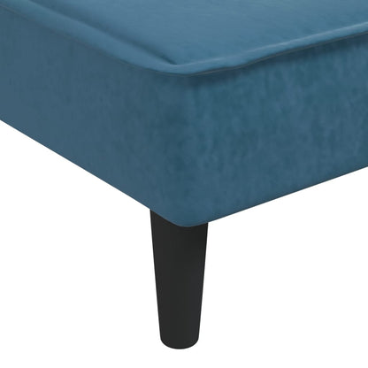 Chaise Longue Fluweel Blauw - Design Meubelz