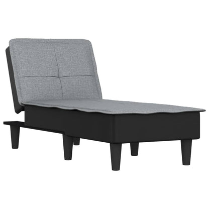 Chaise Longue Stof Lichtgrijs - Design Meubelz