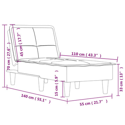 Chaise Longue Stof Lichtgrijs - Design Meubelz