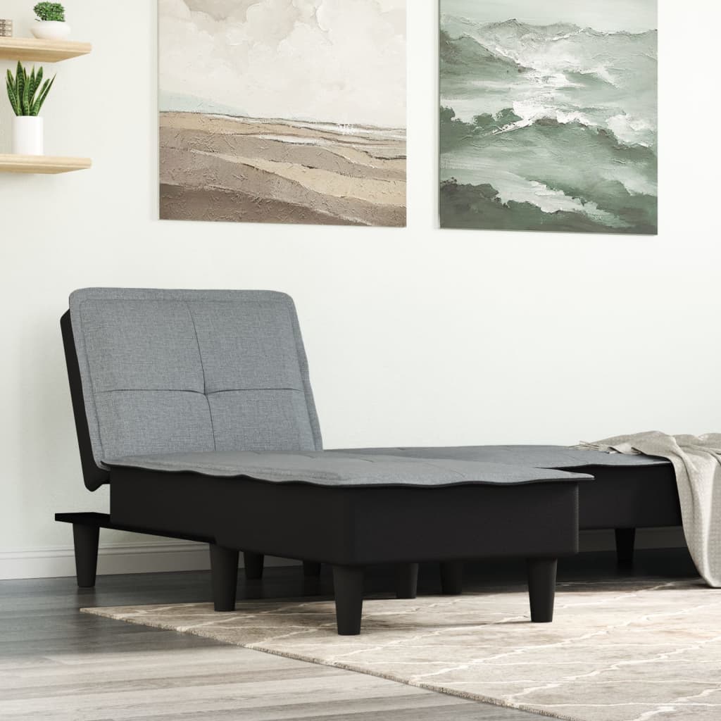 Chaise Longue Stof Lichtgrijs - Design Meubelz