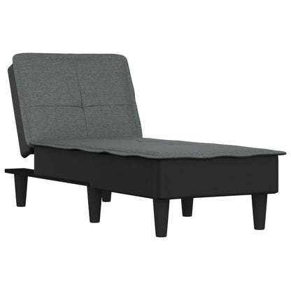 Chaise Longue Stof Donkergrijs - Design Meubelz