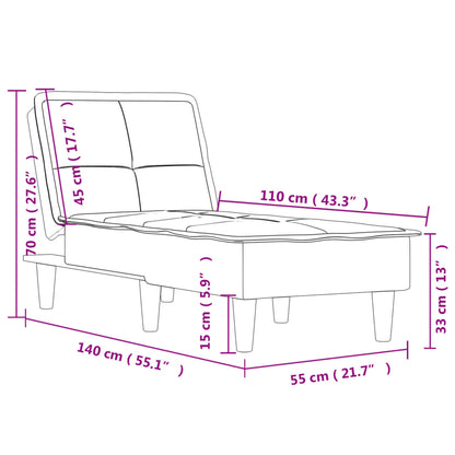 Chaise Longue Stof Donkergrijs - Design Meubelz