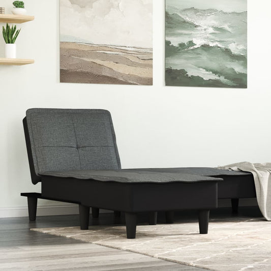 Chaise Longue Stof Donkergrijs - Design Meubelz