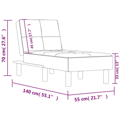 Chaise Longue Kunstleer Capuccinokleurig - Design Meubelz