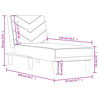 Chaise Longue Stof Zwart - Design Meubelz