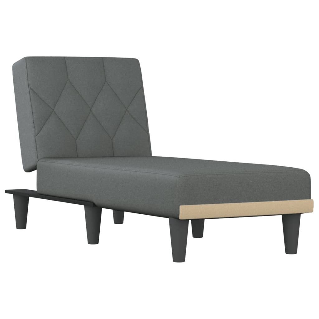 Chaise Longue Stof Donkergrijs - Design Meubelz