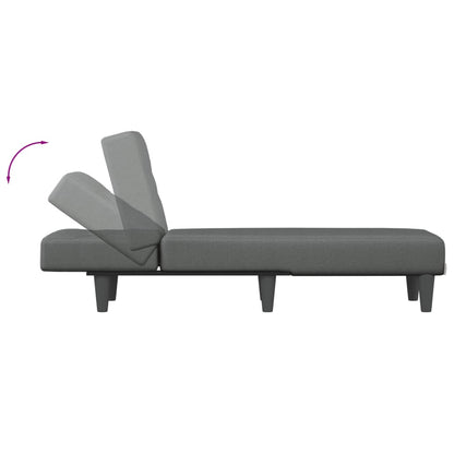 Chaise Longue Stof Donkergrijs - Design Meubelz