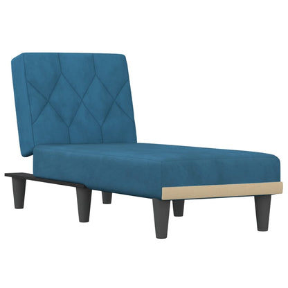 Chaise Longue Fluweel Blauw - Design Meubelz