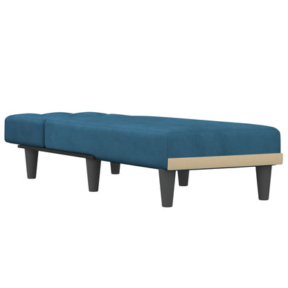 Chaise Longue Fluweel Blauw - Design Meubelz