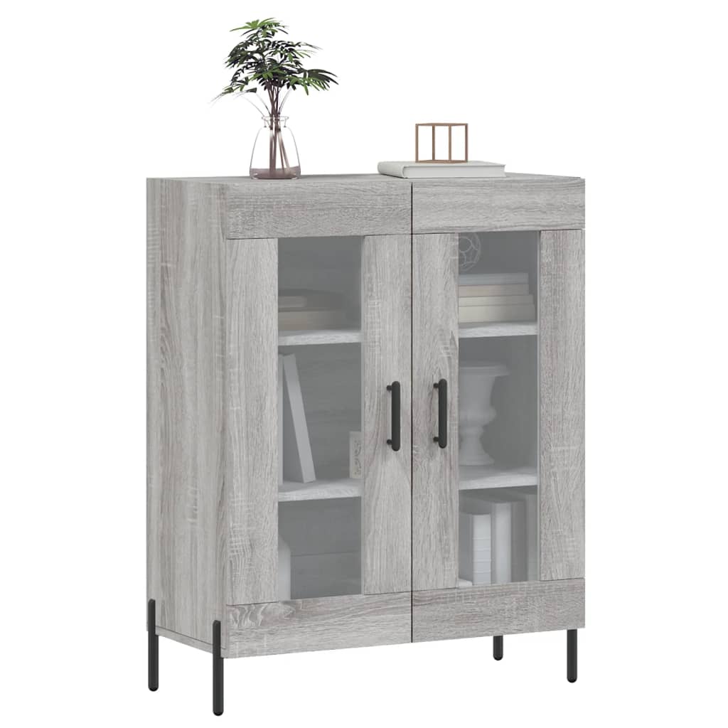 Dressoir 69,5X34X90 Cm Bewerkt Hout Grijs Sonoma Eikenkleurig - Design Meubelz