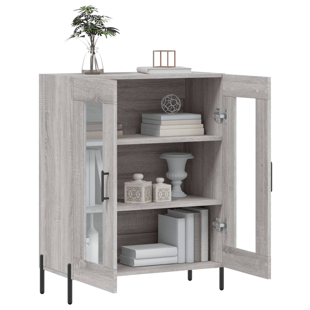 Dressoir 69,5X34X90 Cm Bewerkt Hout Grijs Sonoma Eikenkleurig - Design Meubelz