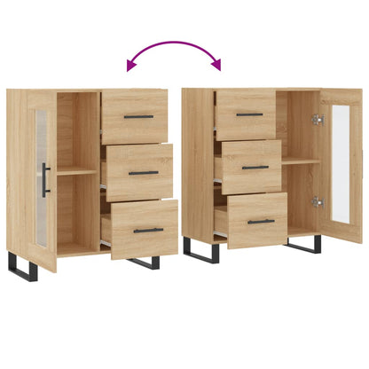 Dressoir 69,5X34X90 Cm Bewerkt Hout Sonoma Eikenkleurig - Design Meubelz