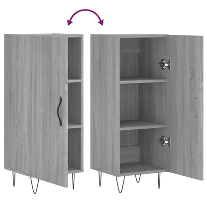 Dressoir 34,5X34X90 Cm Bewerkt Hout Grijs Sonoma Eikenkleurig - Design Meubelz