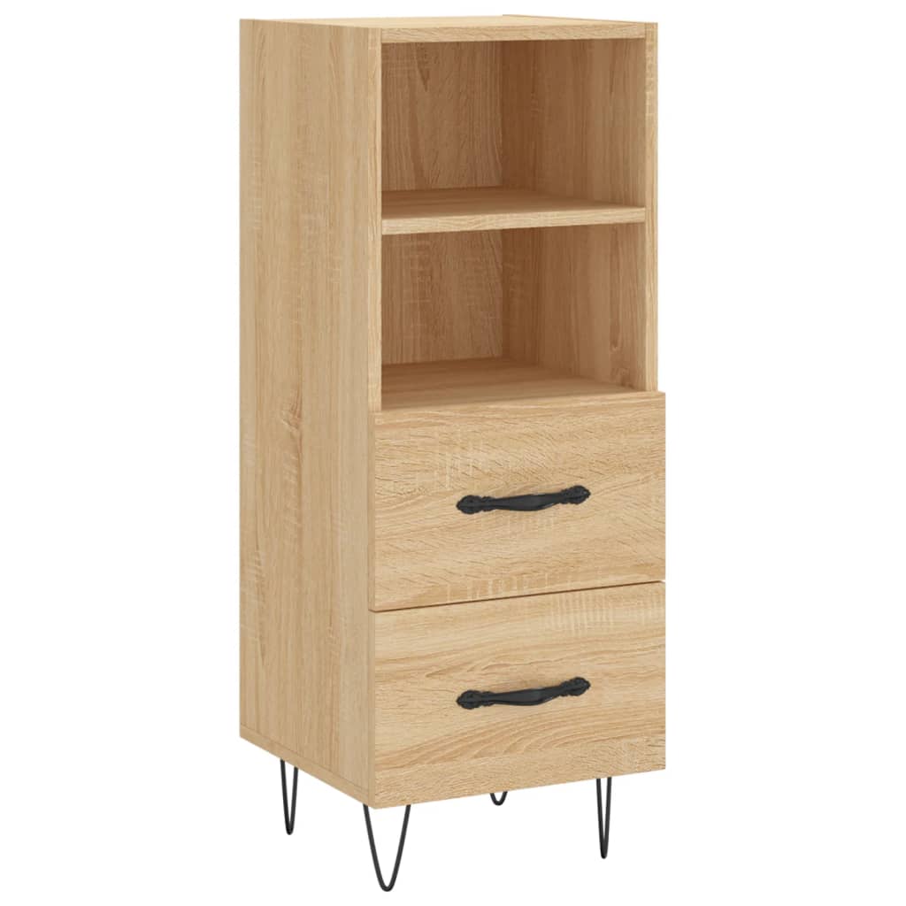 Dressoir 34,5X34X90 Cm Bewerkt Hout Sonoma Eiken - Design Meubelz