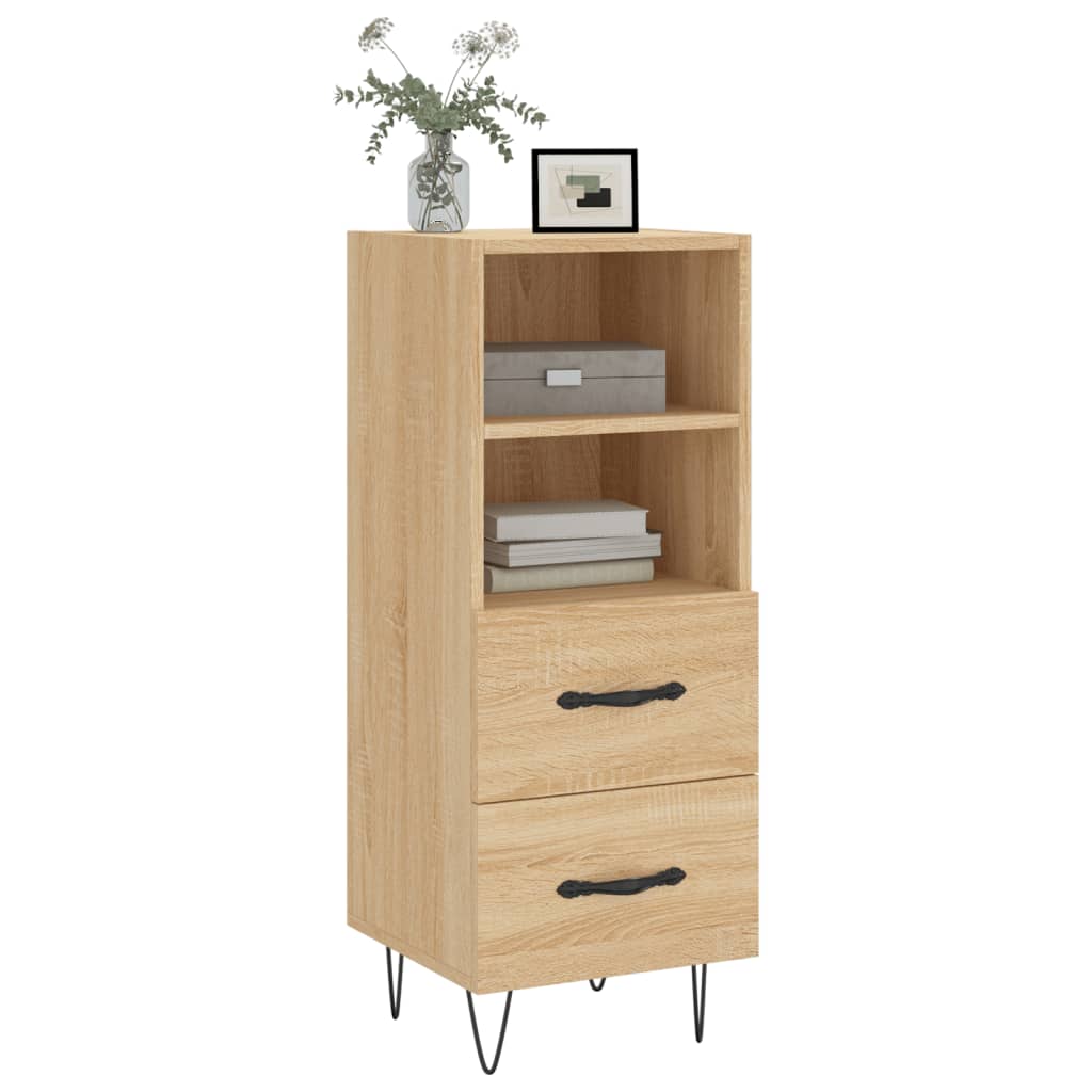 Dressoir 34,5X34X90 Cm Bewerkt Hout Sonoma Eiken - Design Meubelz