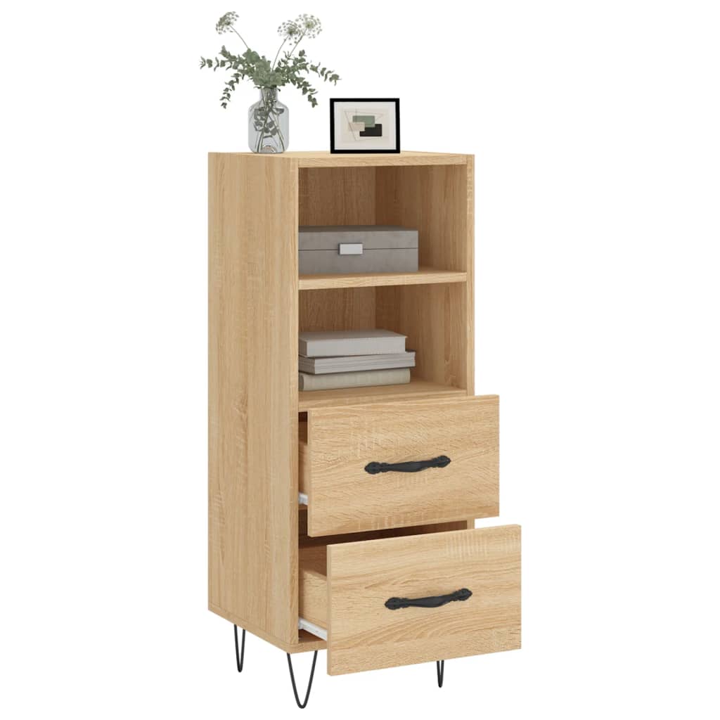 Dressoir 34,5X34X90 Cm Bewerkt Hout Sonoma Eiken - Design Meubelz