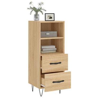 Dressoir 34,5X34X90 Cm Bewerkt Hout Sonoma Eiken - Design Meubelz