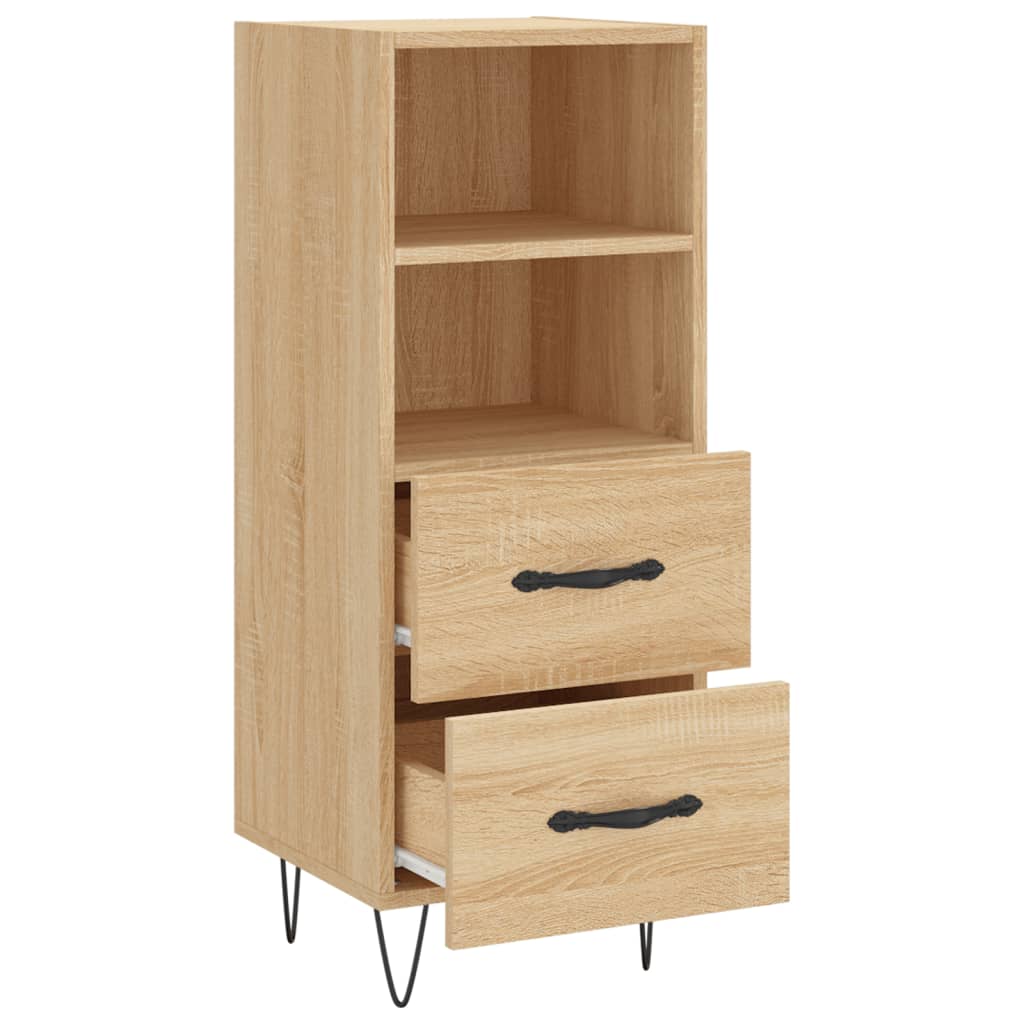 Dressoir 34,5X34X90 Cm Bewerkt Hout Sonoma Eiken - Design Meubelz