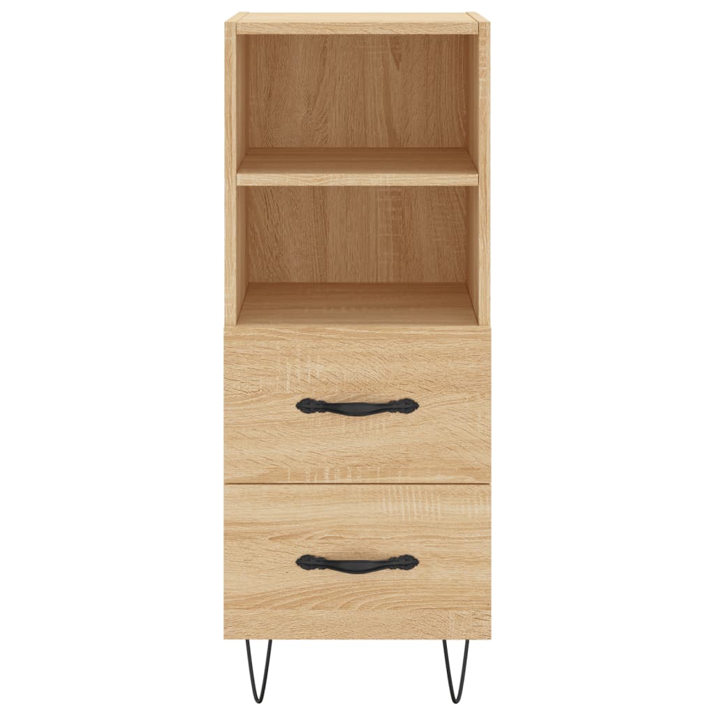 Dressoir 34,5X34X90 Cm Bewerkt Hout Sonoma Eiken - Design Meubelz