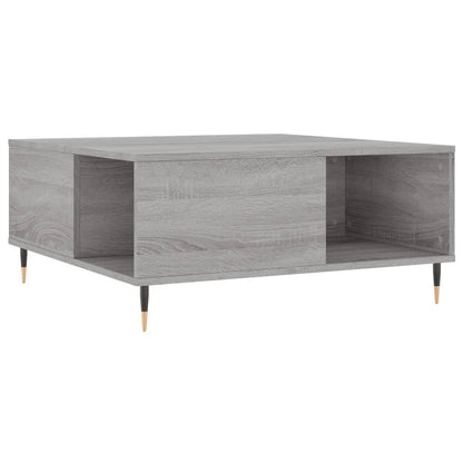 Salontafel 80X80X36,5 Cm Bewerkt Hout Grijs Sonoma Eikenkleurig - Design Meubelz