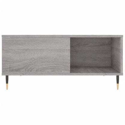 Salontafel 80X80X36,5 Cm Bewerkt Hout Grijs Sonoma Eikenkleurig - Design Meubelz