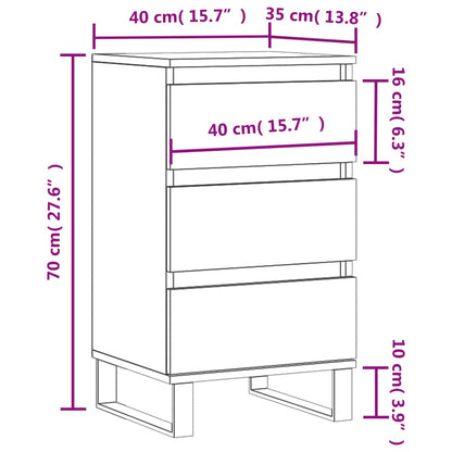 Dressoir 40X35X70 Cm Bewerkt Hout Wit - Design Meubelz