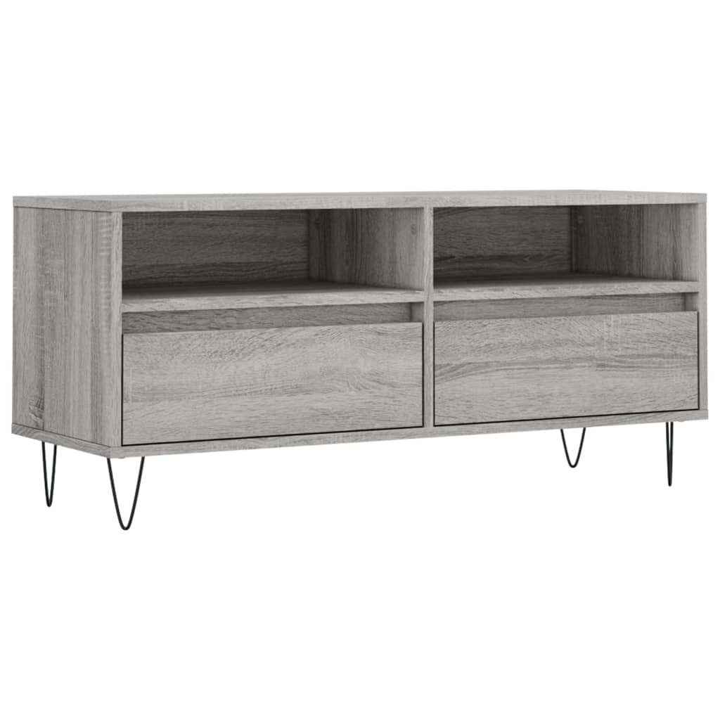 Tv-Meubel 100X34,5X44,5 Cm Bewerkt Hout Grijs Sonoma Eikenkleur Grijs sonoma - Design Meubelz