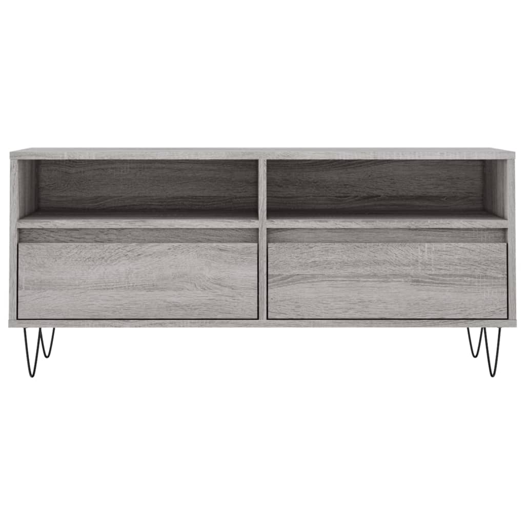 Tv-Meubel 100X34,5X44,5 Cm Bewerkt Hout Grijs Sonoma Eikenkleur Grijs sonoma - Design Meubelz