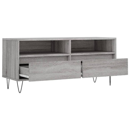 Tv-Meubel 100X34,5X44,5 Cm Bewerkt Hout Grijs Sonoma Eikenkleur Grijs sonoma - Design Meubelz