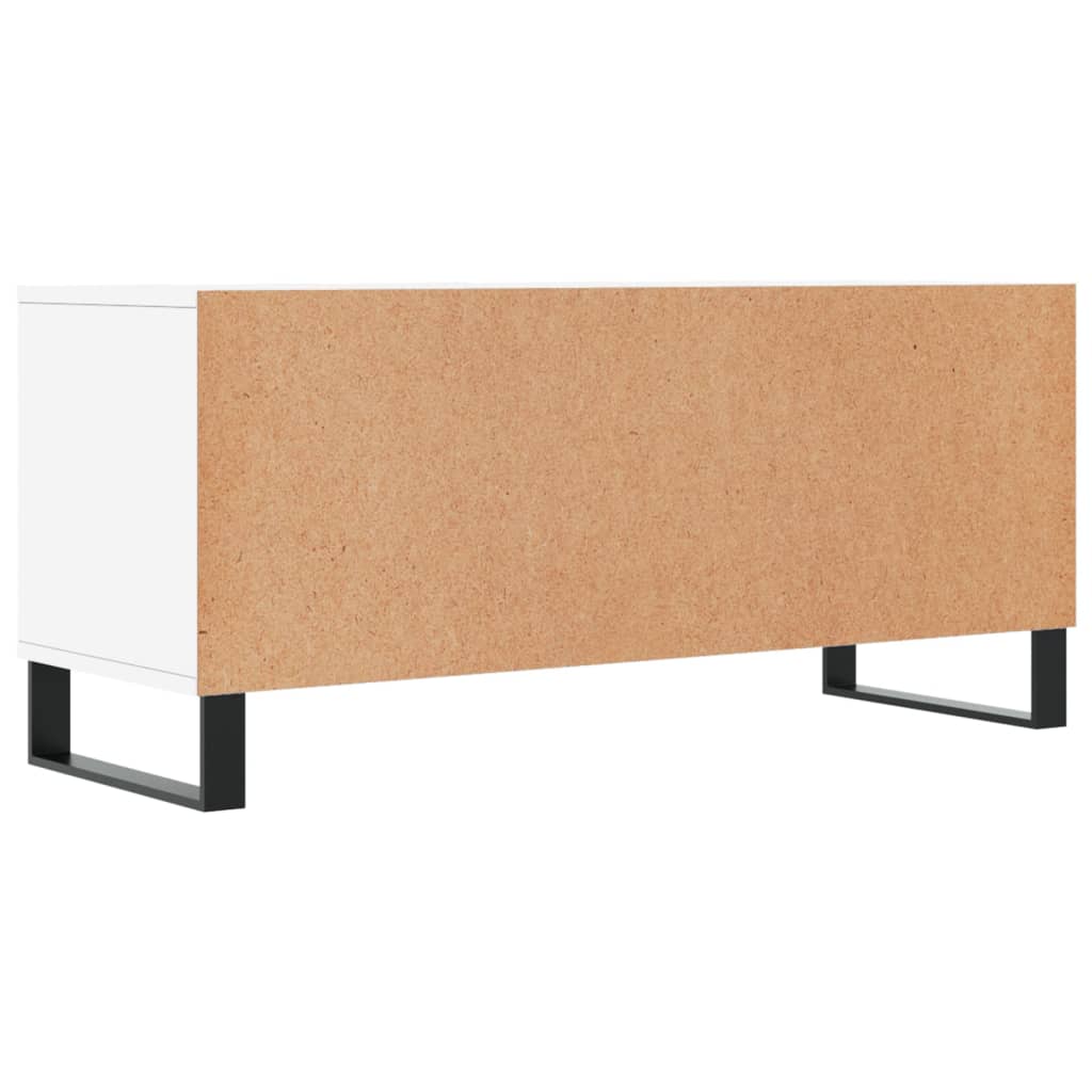 Tv-Meubel 100X34,5X44,5 Cm Bewerkt Hout Wit Wit - Design Meubelz