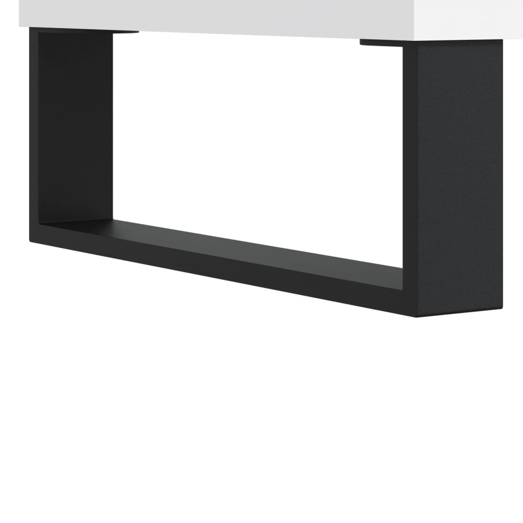 Tv-Meubel 100X34,5X44,5 Cm Bewerkt Hout Wit Wit - Design Meubelz