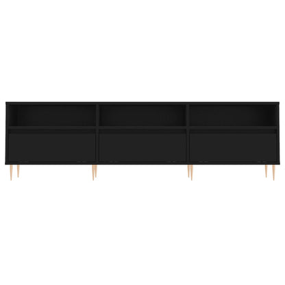 Tv-Meubel 150X30X44,5 Cm Bewerkt Hout Zwart Zwart - Design Meubelz