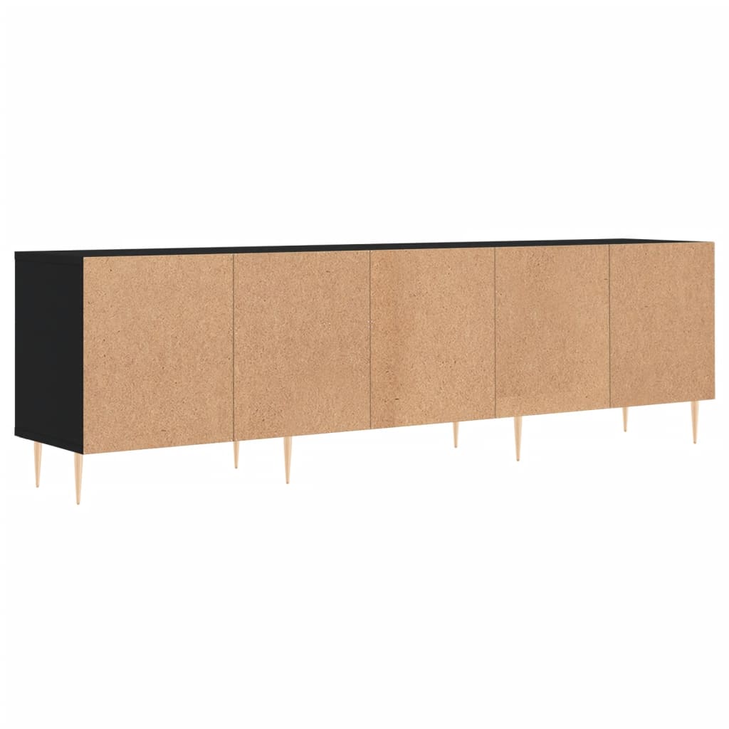 Tv-Meubel 150X30X44,5 Cm Bewerkt Hout Zwart Zwart - Design Meubelz