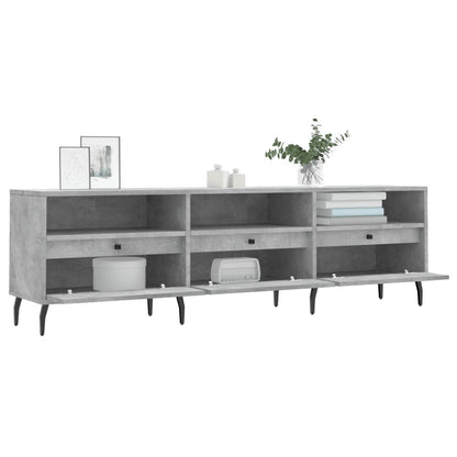 Tv-Meubel 150X30X44,5 Cm Bewerkt Hout Betongrijs Betongrijs - Design Meubelz