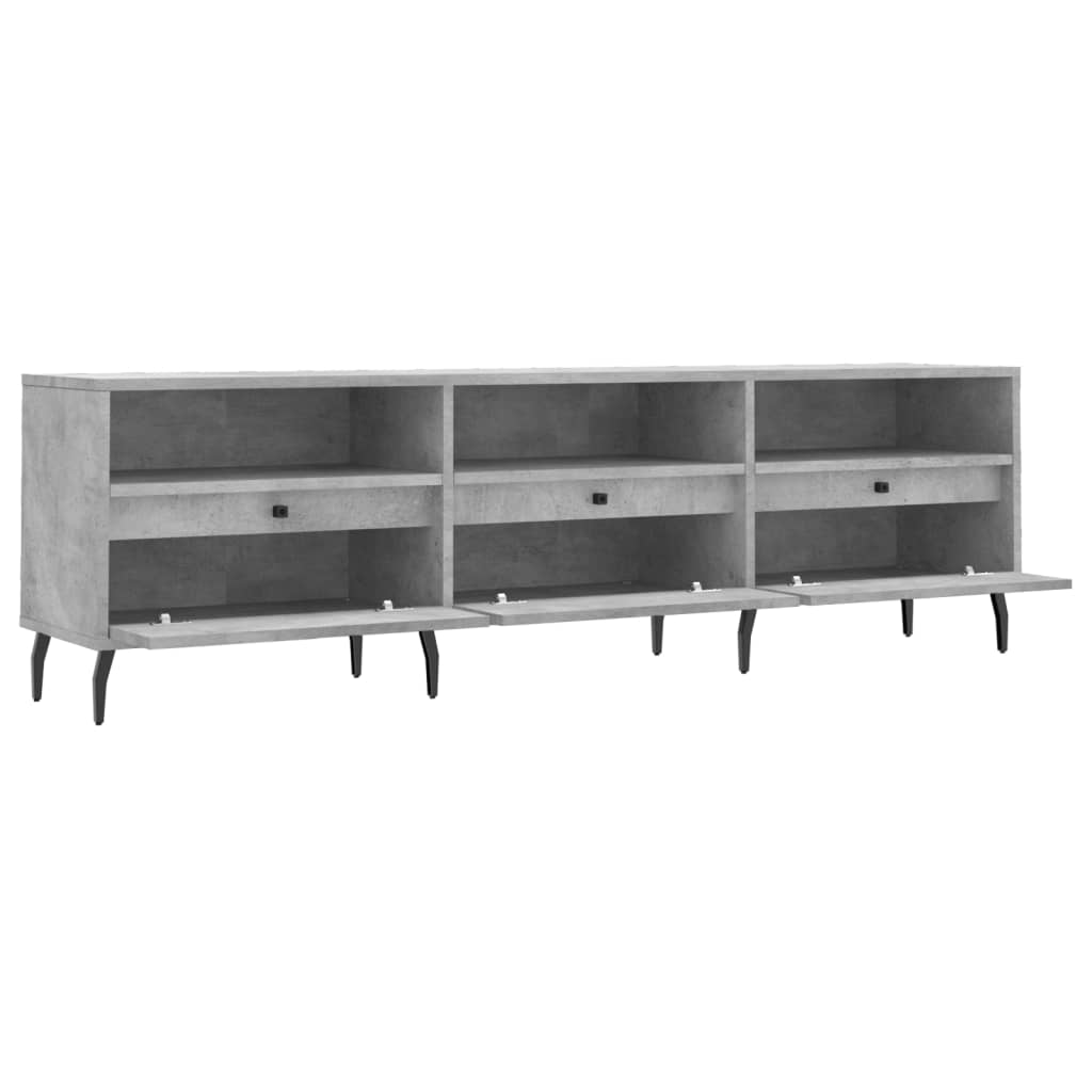 Tv-Meubel 150X30X44,5 Cm Bewerkt Hout Betongrijs Betongrijs - Design Meubelz