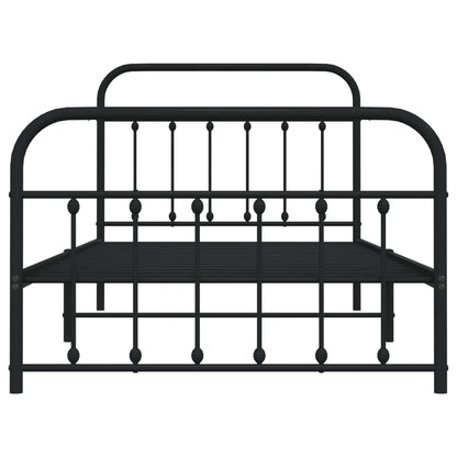 Bedframe Met Hoofd- En Voeteneinde Metaal Zwart 107X203 Cm - Design Meubelz