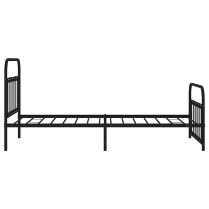 Bedframe Met Hoofd- En Voeteneinde Metaal Zwart 107X203 Cm - Design Meubelz