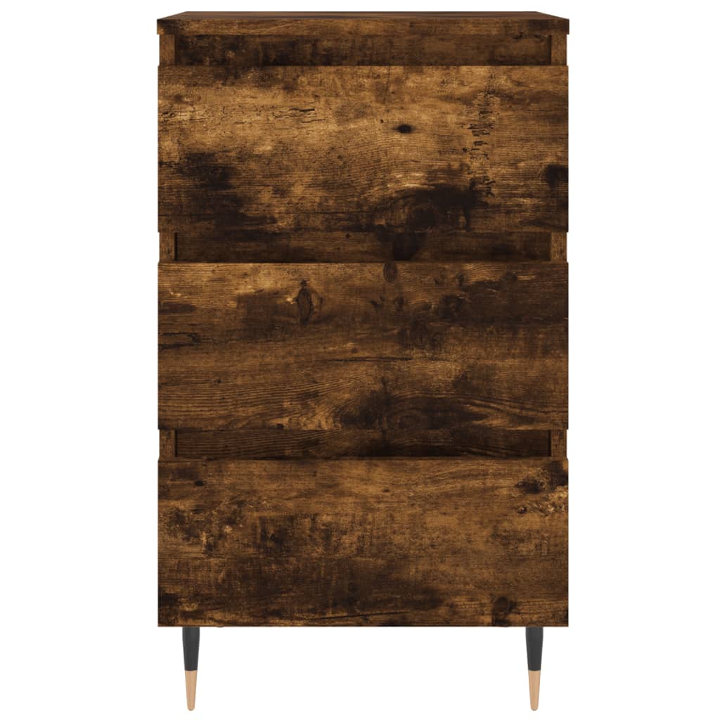 Nachtkastje 40X35X69 Cm Bewerkt Hout Gerookt Eikenkleurig - Design Meubelz