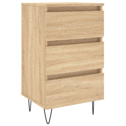 Nachtkastje 40X35X69 Cm Bewerkt Hout Sonoma Eikenkleurig - Design Meubelz