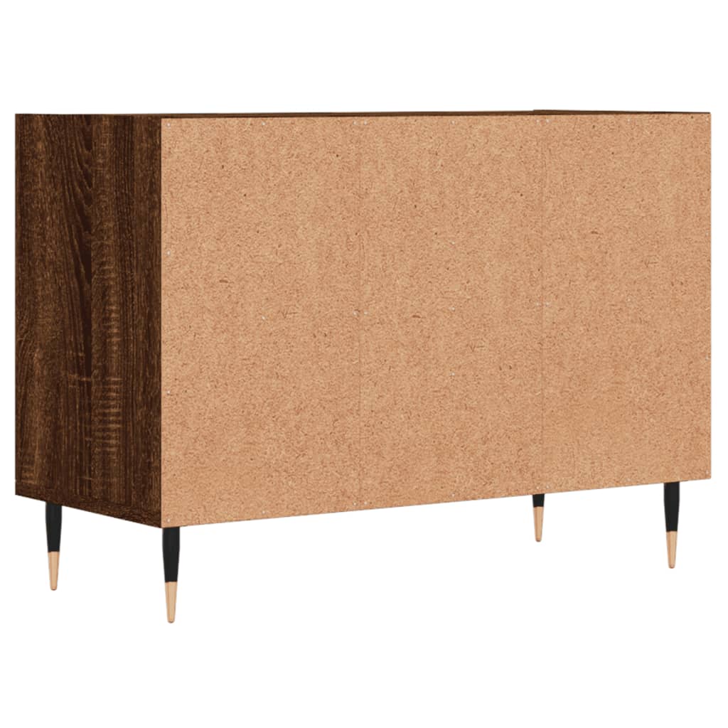 Tv-Meubel 69,5X30X50 Cm Bewerkt Hout Bruineikenkleurig Bruineiken - Design Meubelz