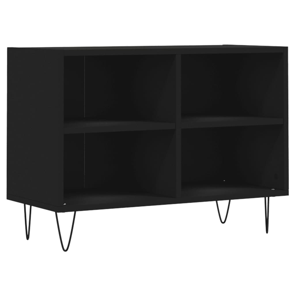 Tv-Meubel 69,5X30X50 Cm Bewerkt Hout Zwart Zwart - Design Meubelz