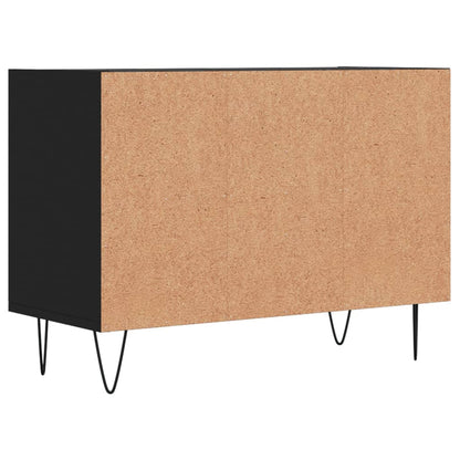 Tv-Meubel 69,5X30X50 Cm Bewerkt Hout Zwart Zwart - Design Meubelz