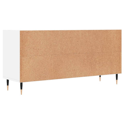 Tv-Meubel 103,5X30X50 Cm Bewerkt Hout Wit Wit - Design Meubelz