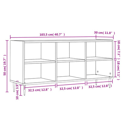 Tv-Meubel 103,5X30X50 Cm Bewerkt Hout Wit Wit - Design Meubelz